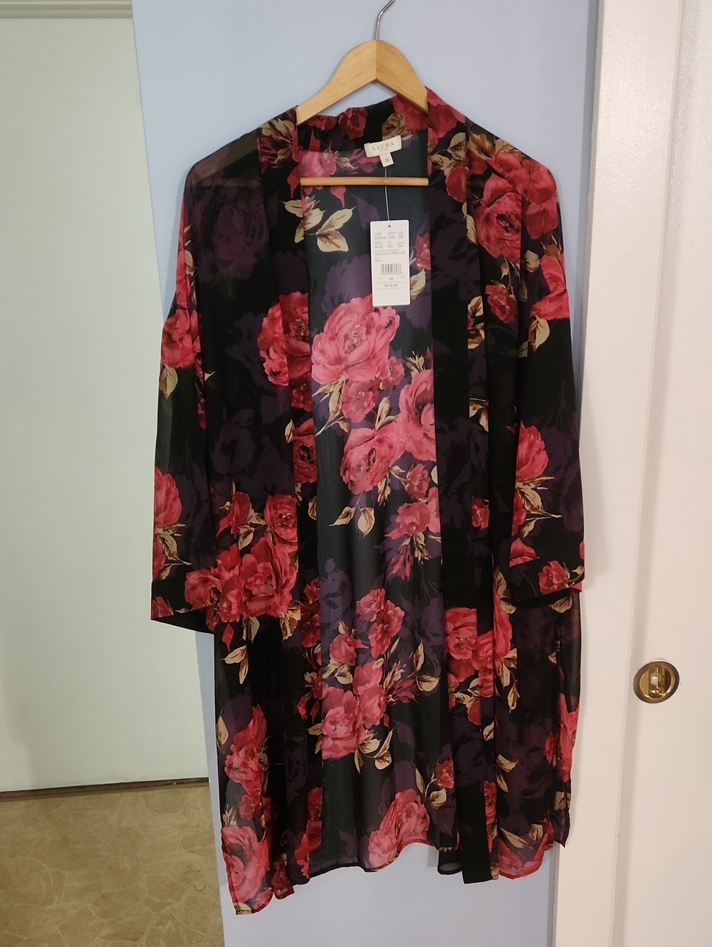 Sheer Floral House Coat